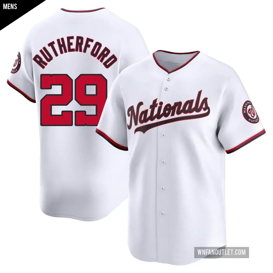 Men's Washington Nationals ＃29 Blake Rutherford Limited White Home Jersey