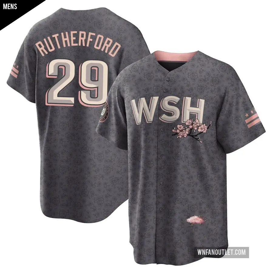 Men's Washington Nationals ＃29 Blake Rutherford Replica Gray 2022 City Connect Jersey