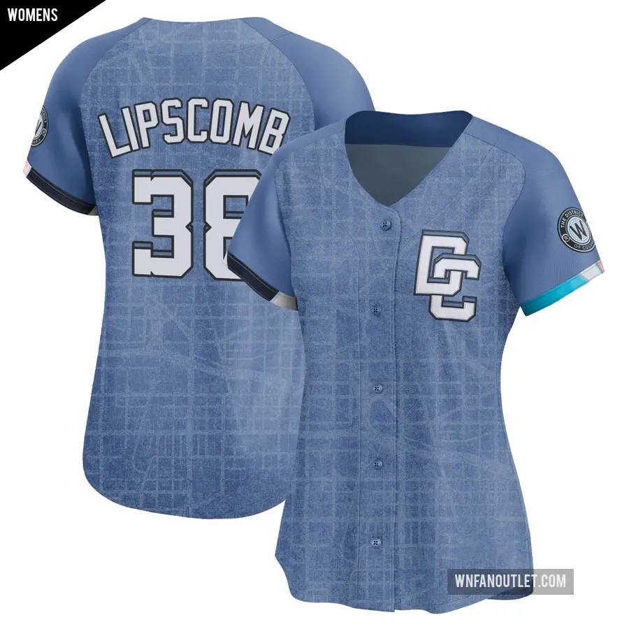 Women's Washington Nationals ＃38 Trey Lipscomb Limited Blue 2025 City Connect Jersey