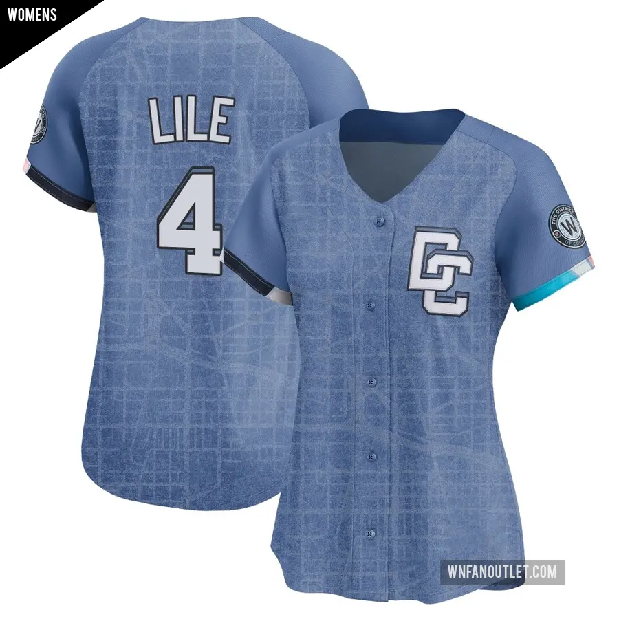 Women's Washington Nationals ＃4 Daylen Lile Limited Blue 2025 City Connect Jersey