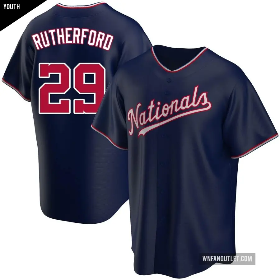 Youth Washington Nationals ＃29 Blake Rutherford Replica Navy Alternate Jersey